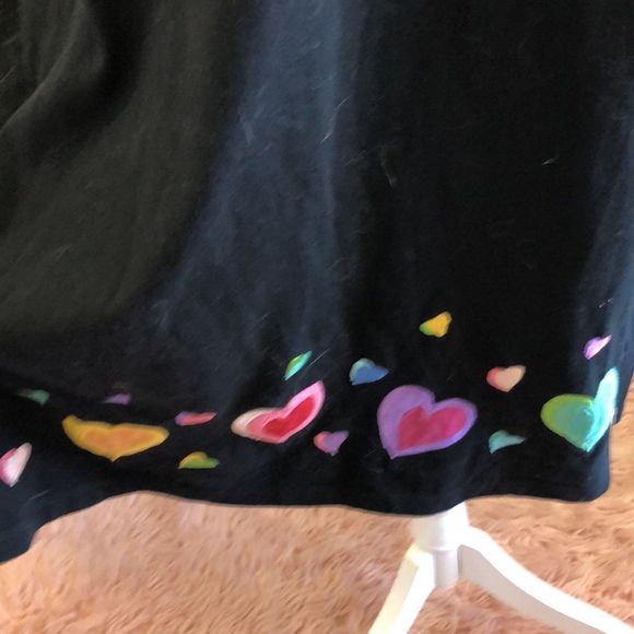 NWT Michael Simon Lite Valentines day dress with 3/4 sleeves & lots of hearts - Picture 3 of 9